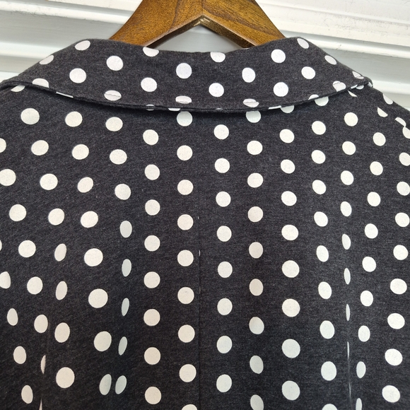 Lane Bryant Polka Dot Blazer Jacket - Black/gray & White Size 18 - Picture 8 of 10